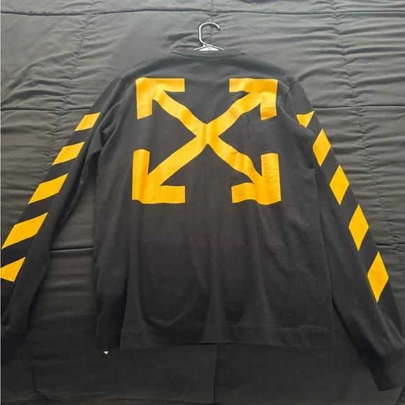 Off-White Black Crew Neck Shirt 
Lightly worn; small fits like a medium - Picture 2 of 4